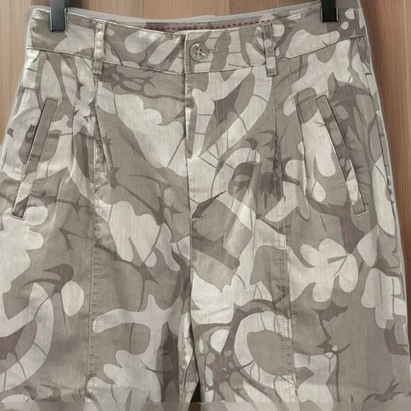 Anthropologie Pants Frannie Women Plus Linen Blend Tapered Camo Pants 20W - Picture 6 of 9